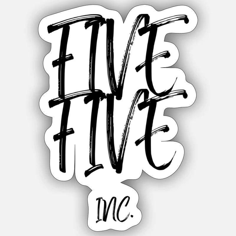 Five Five black logo - Sticker size S (10 x 10 cm) - white matte