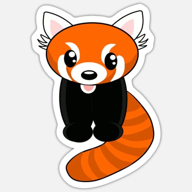 Red panda - Sticker size S (10 x 10 cm) - white matte