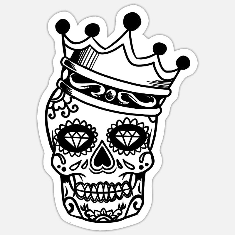 Schädel Sticker Größe S (10 x 10 cm)