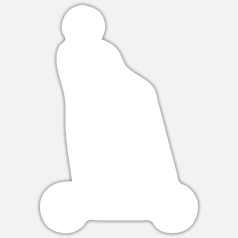E-Scooter E-Roller Scooter - Sticker taille S (10 x 10 cm) - blanc mat