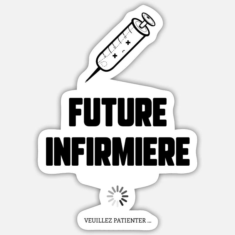 Future infirmière Sticker taille S (10 x 10 cm)