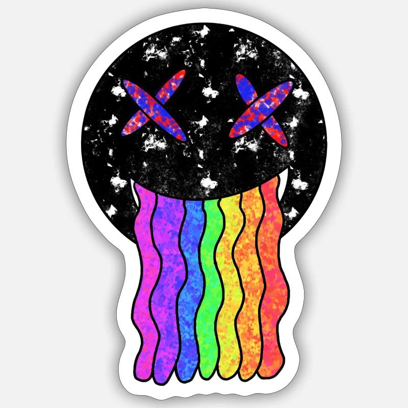 Regenbogenspritzer Sticker Größe S (10 x 10 cm)