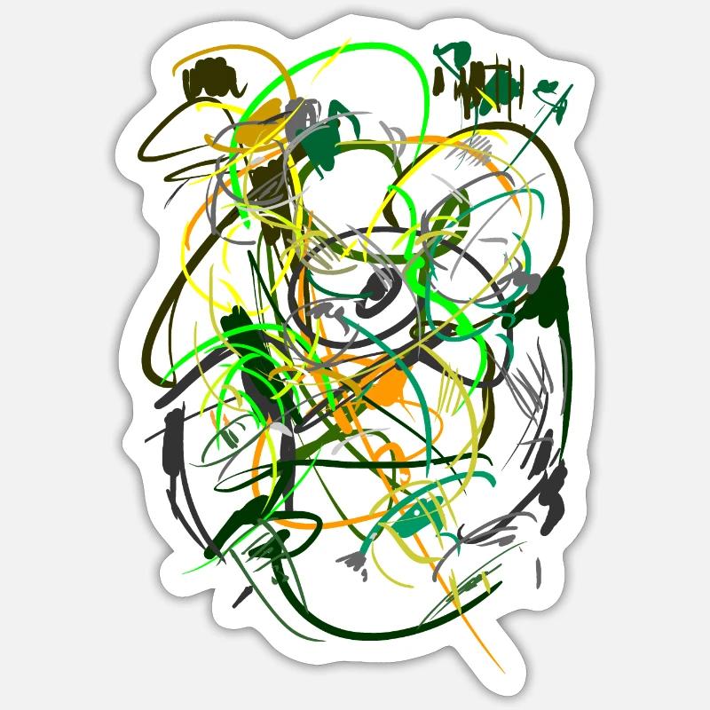 abstrait Sticker taille S (10 x 10 cm)