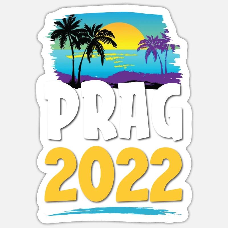 Prag 2023 - Sticker Größe S (10 x 10 cm) - Mattweiß