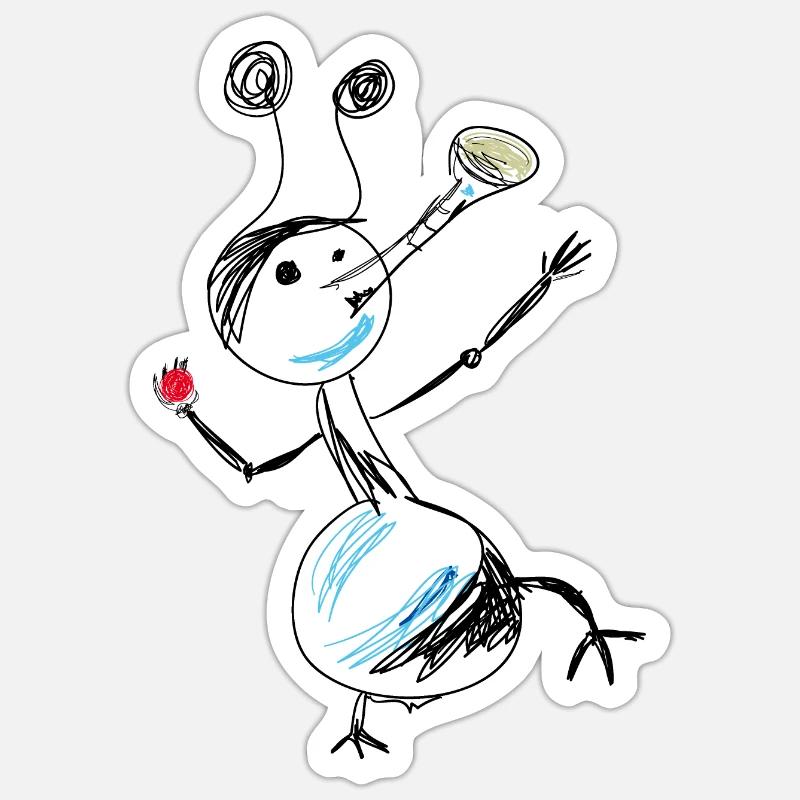 Kugelstossen Maskottchen Figur Sticker Größe S (10 x 10 cm)