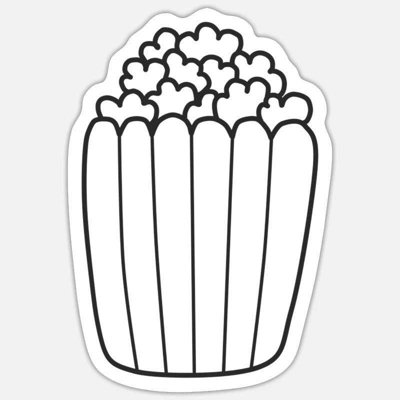 Pop-corn Sticker taille S (10 x 10 cm)