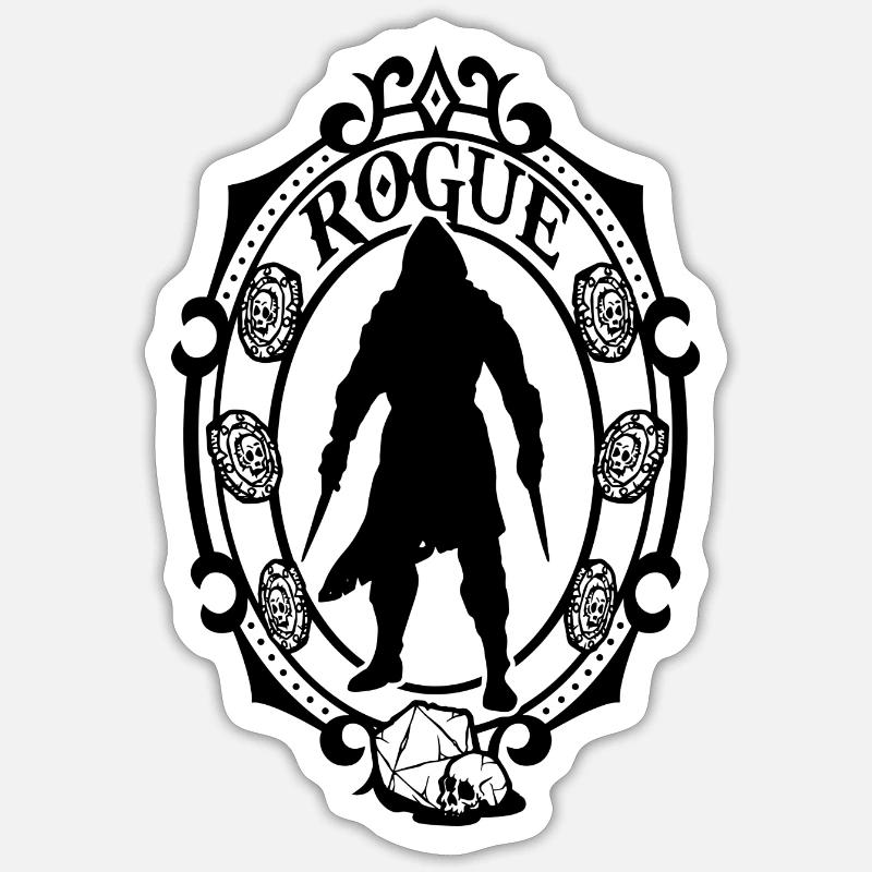 Rogue - Sticker taille S (10 x 10 cm) - blanc mat