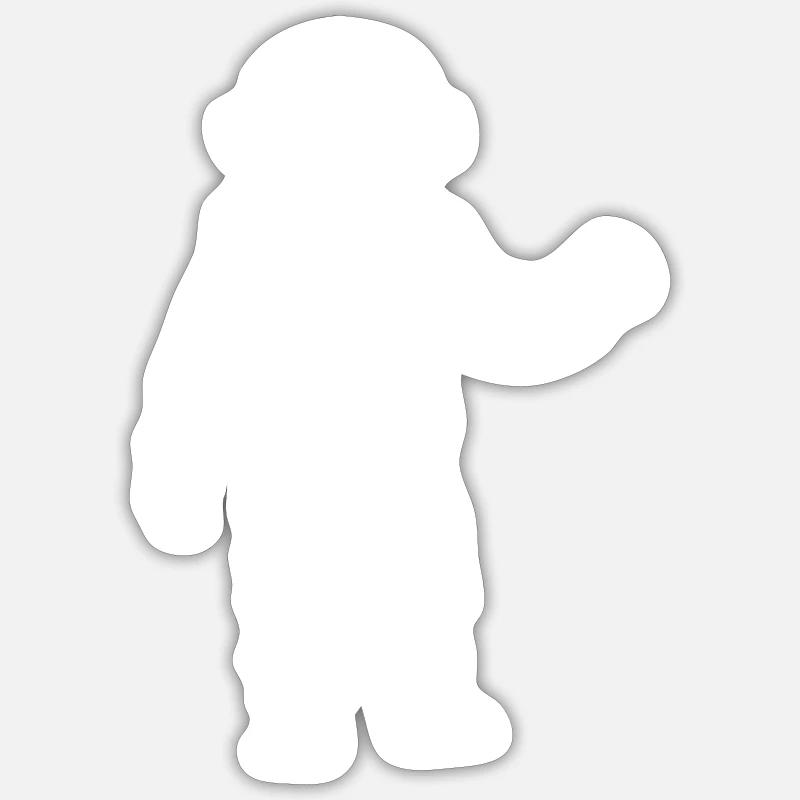 Kleiner Astronaut - Sticker Größe S (10 x 10 cm) - Mattweiß