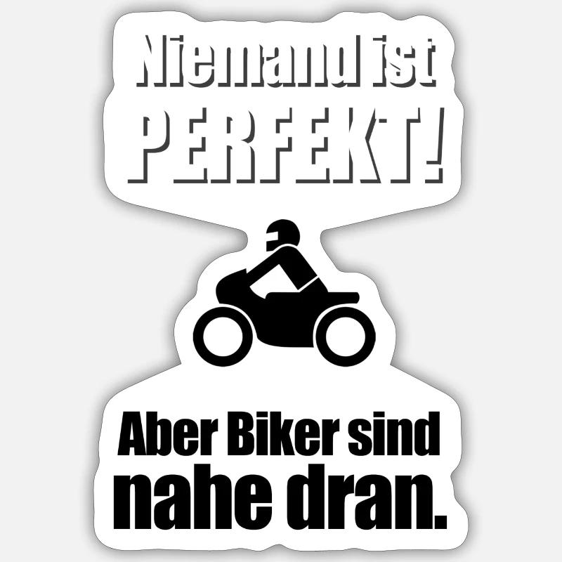 Perfekt - Sticker Größe S (10 x 10 cm) - Mattweiß