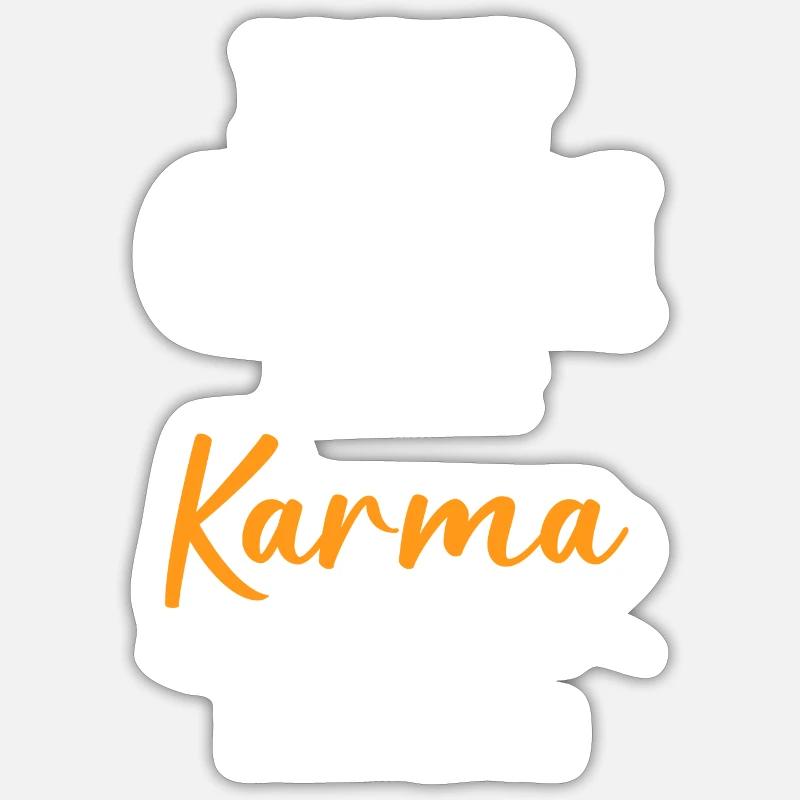 Karma attitude - Sticker size S (10 x 10 cm) - white matte