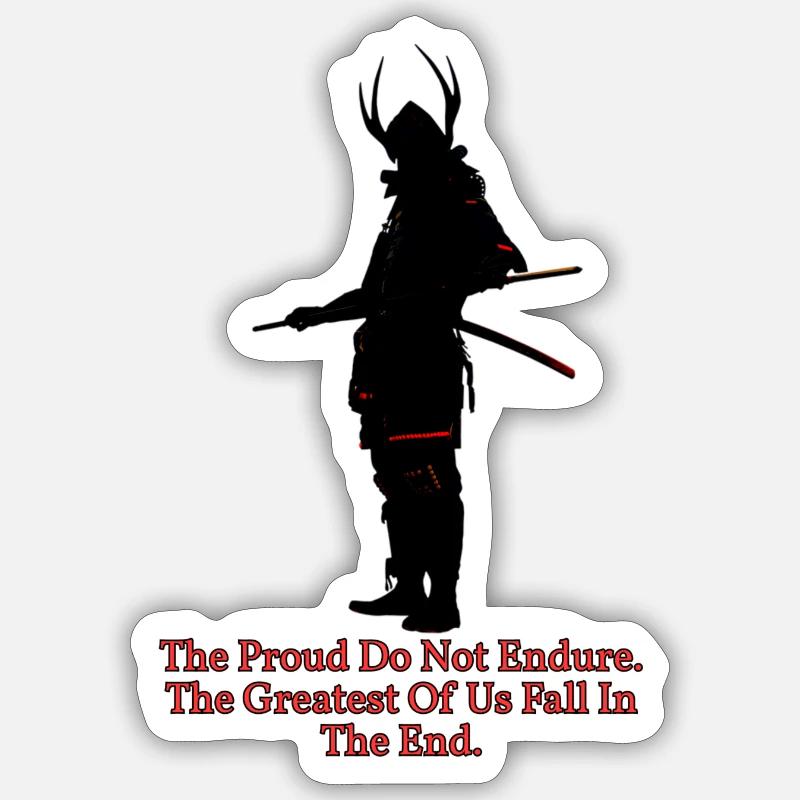 Der weise Samurai - Sticker Größe S (10 x 10 cm) - Mattweiß