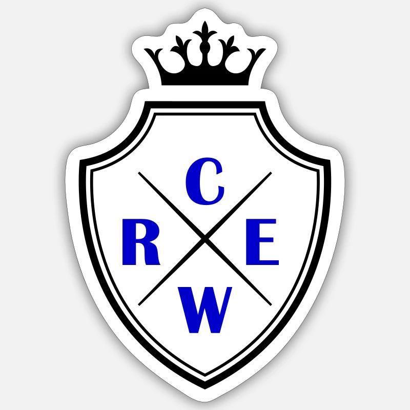 crew - Sticker size S (10 x 10 cm) - white matte