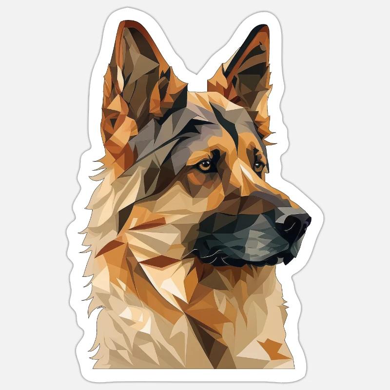 SCHÄFERHUND Sticker Größe S (10 x 10 cm)