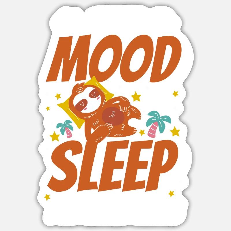Chill fatigué Tranquillement - Sticker taille S (10 x 10 cm) - blanc mat
