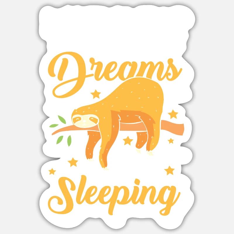 Sloth Cozy Trailer - Sticker taille S (10 x 10 cm) - blanc mat