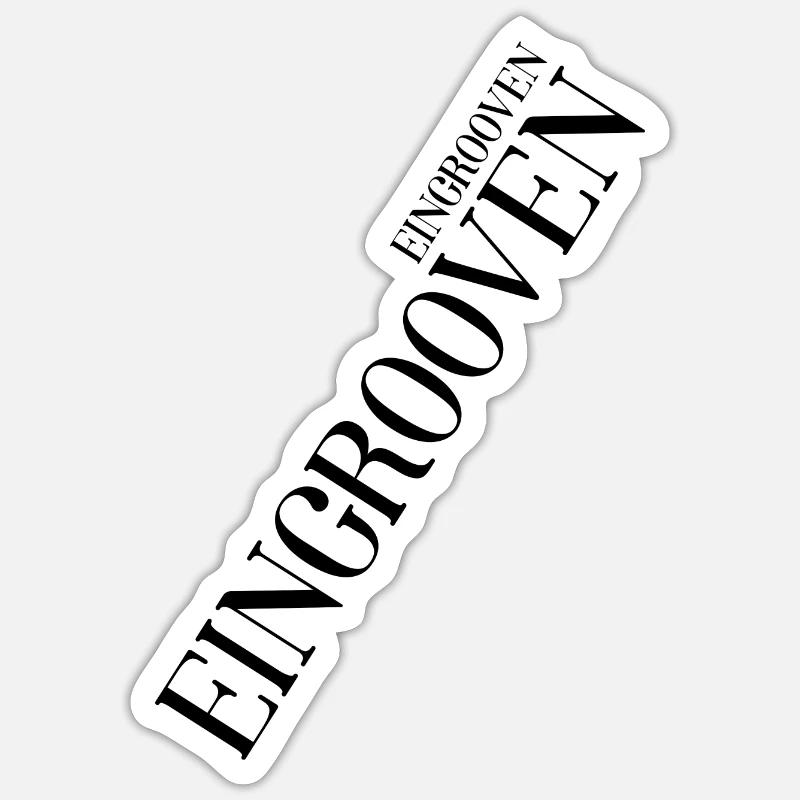Eingrooven - Sticker Größe S (10 x 10 cm) - Mattweiß