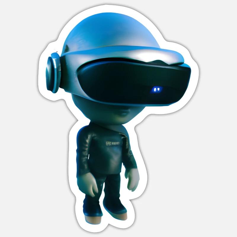 VR Alien - Sticker size S (10 x 10 cm) - white matte