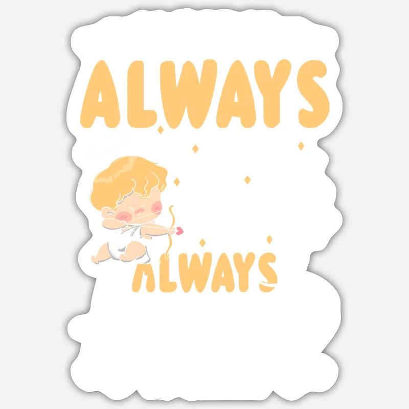 Romantic Girlfriend Romantic Relationship - Sticker size S (10 x 10 cm) - white matte