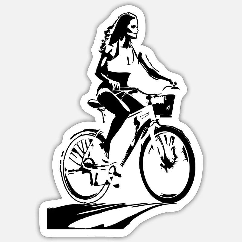 JEUNE VÉLO - Sticker taille S (10 x 10 cm) - blanc mat