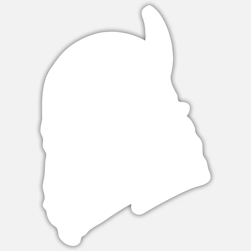 Viking Head Viking Warrior - Sticker size S (10 x 10 cm) - white matte