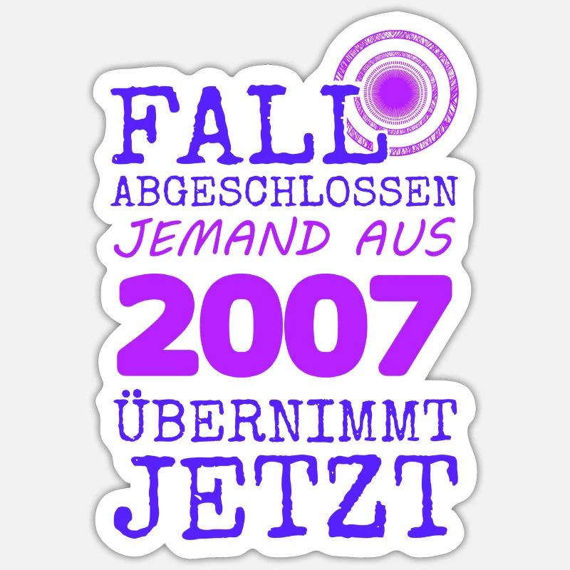 2007 - Sticker Größe S (10 x 10 cm) - Mattweiß