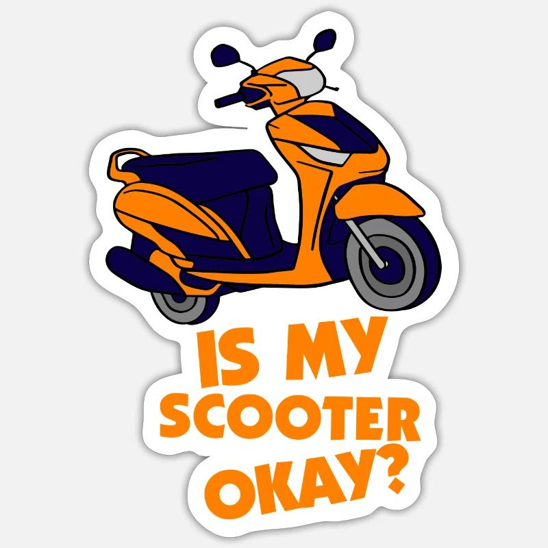 E-Scooter Roller Scooter - Sticker taille S (10 x 10 cm) - blanc mat