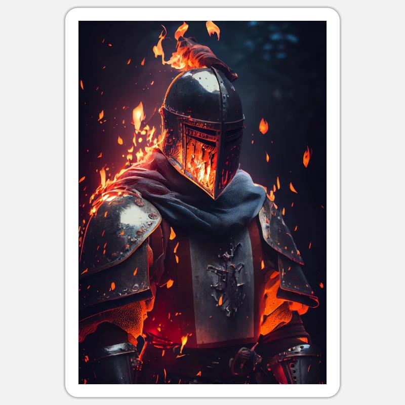 Deus Vult Crusader Knights Templar Middle Ages Sticker size S (10 x 10 cm)