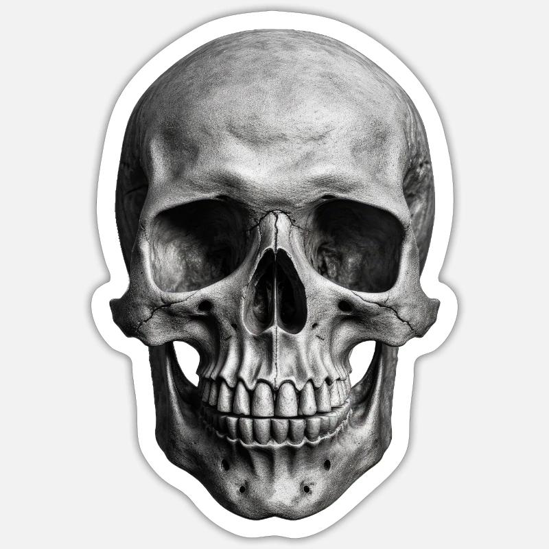 Realistic Skull | Edgy Bones | Gothic Graphics Sticker size S (10 x 10 cm)