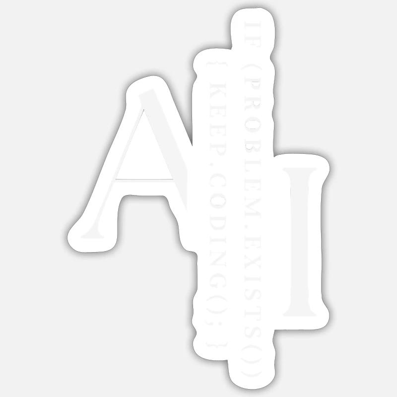 L’IA continue de coder Sticker taille S (10 x 10 cm)