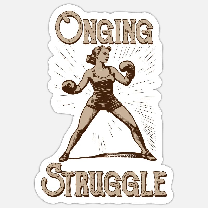 Continuous struggle - Sticker size S (10 x 10 cm) - white matte