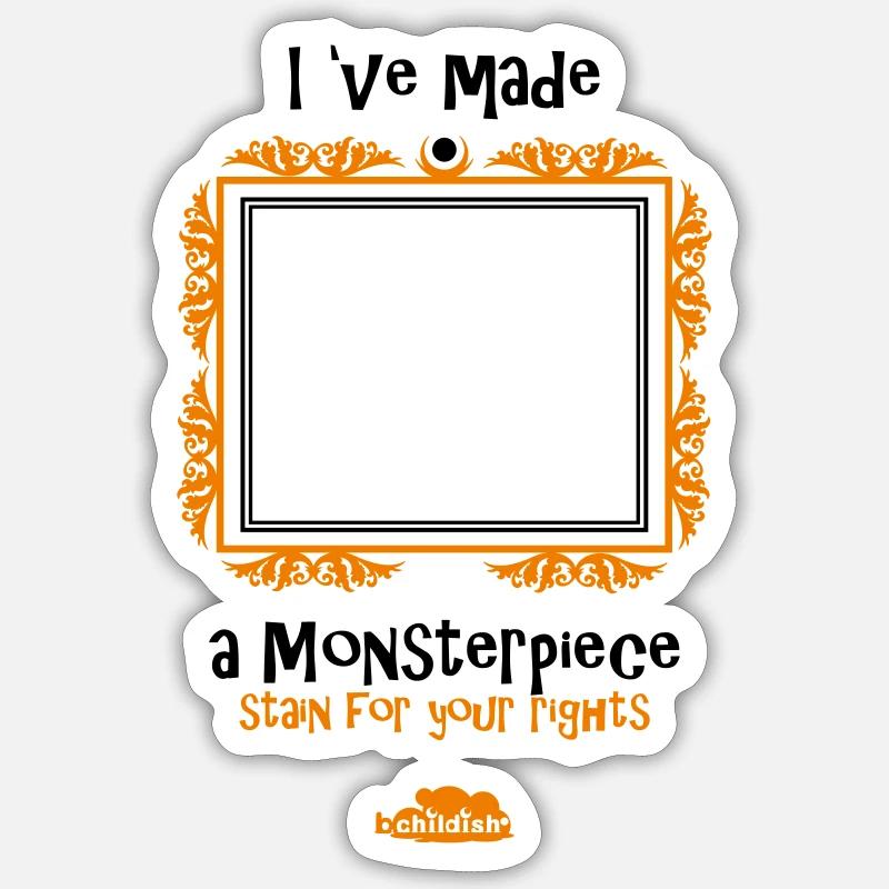 T-shirt per bambini da macchiare e sostenibili - Sticker formato S (10 x 10 cm) - bianco opaco