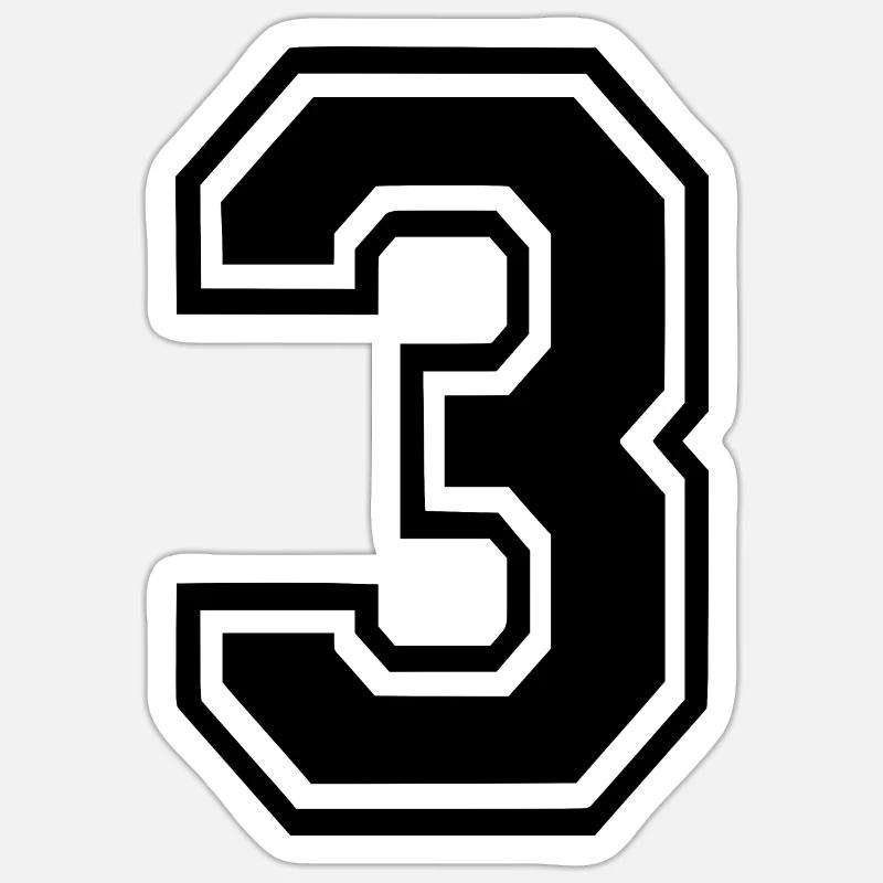 3 - Sticker Größe S (10 x 10 cm) - Mattweiß