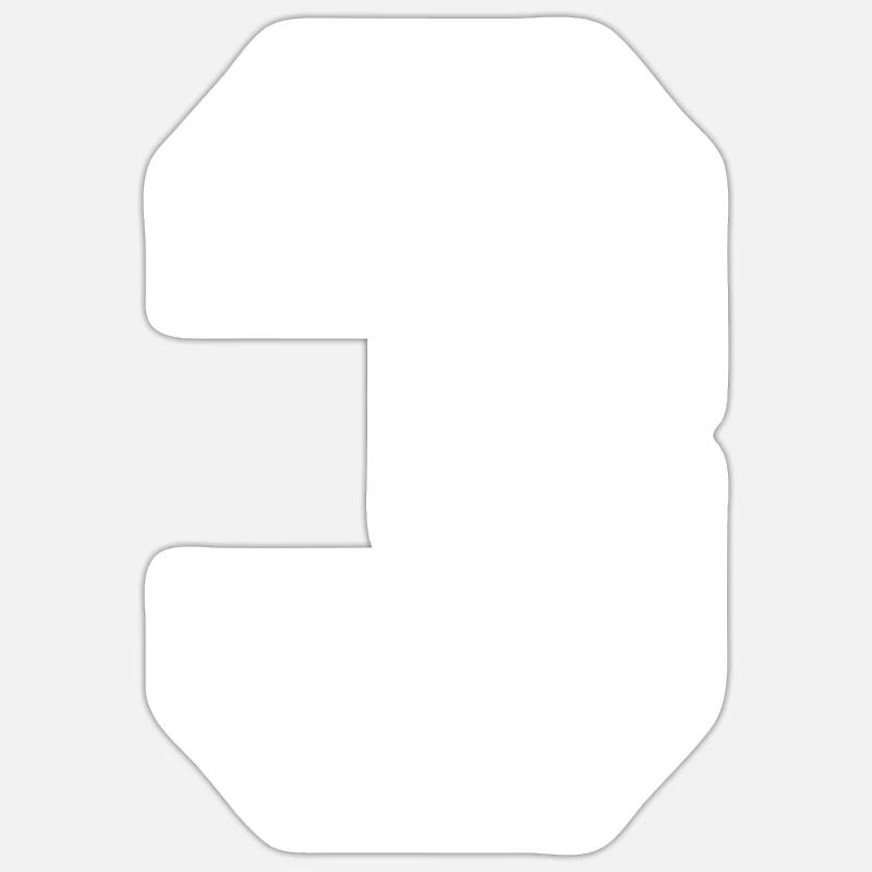 3 - Sticker Größe S (10 x 10 cm) - Mattweiß