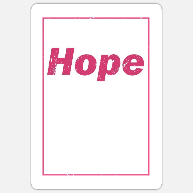 Hope-Grafik - Sticker Größe S (10 x 10 cm) - Mattweiß