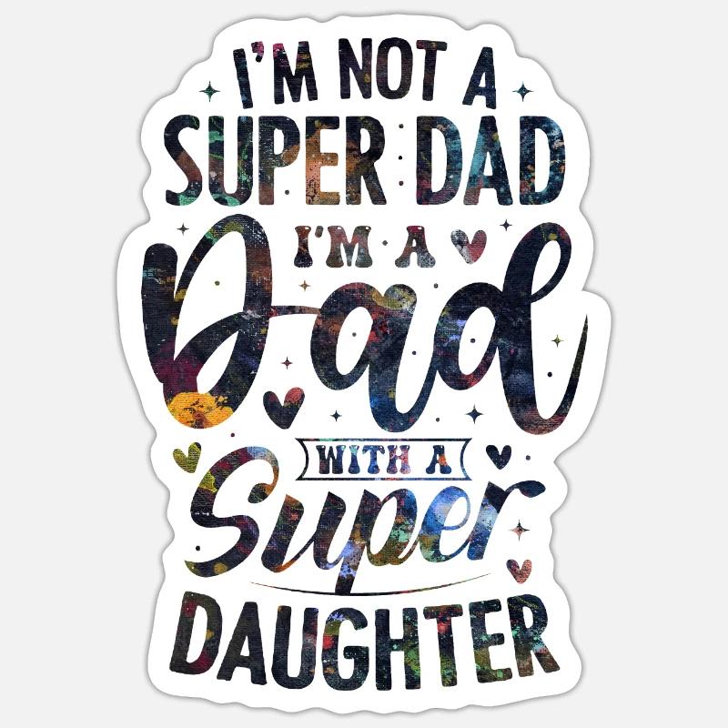Citation de papa - Sticker taille S (10 x 10 cm) - blanc mat