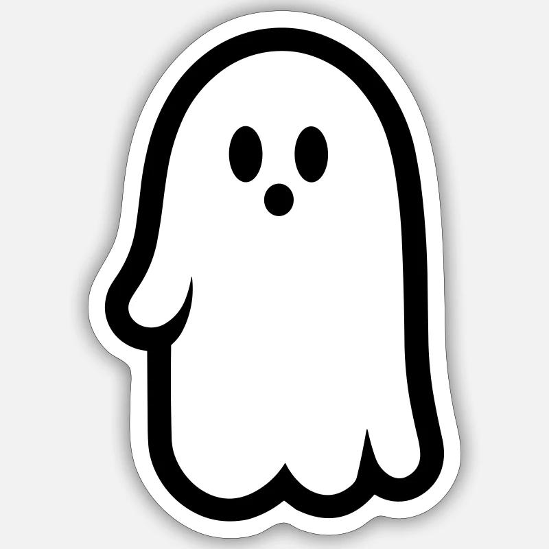 Geist - Sticker Größe S (10 x 10 cm) - Mattweiß
