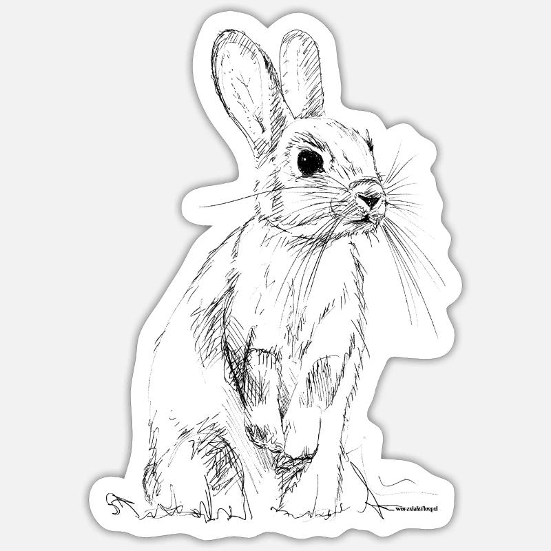 Lapin Sticker taille S (10 x 10 cm)