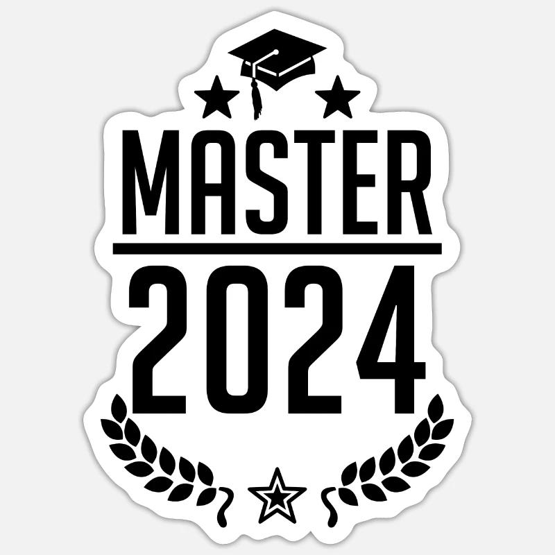 Abschluss 2023 - Master 2023 Studium Student Uni Sticker Größe S (10 x 10 cm)