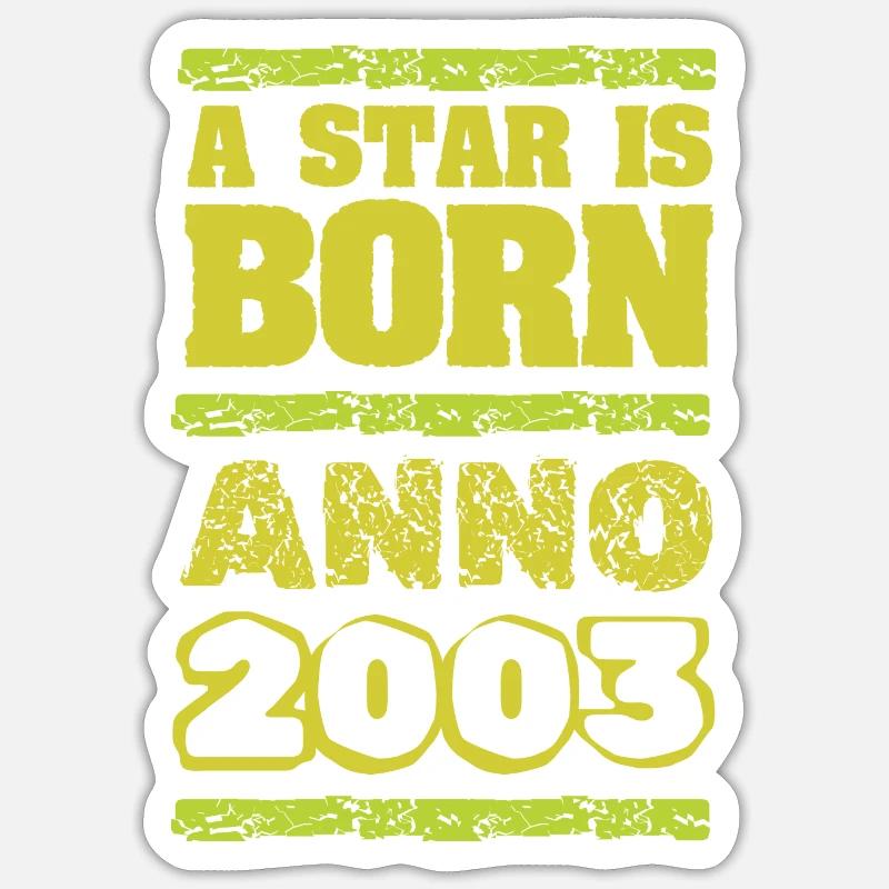 Year: 2003 - Sticker size S (10 x 10 cm) - white matte