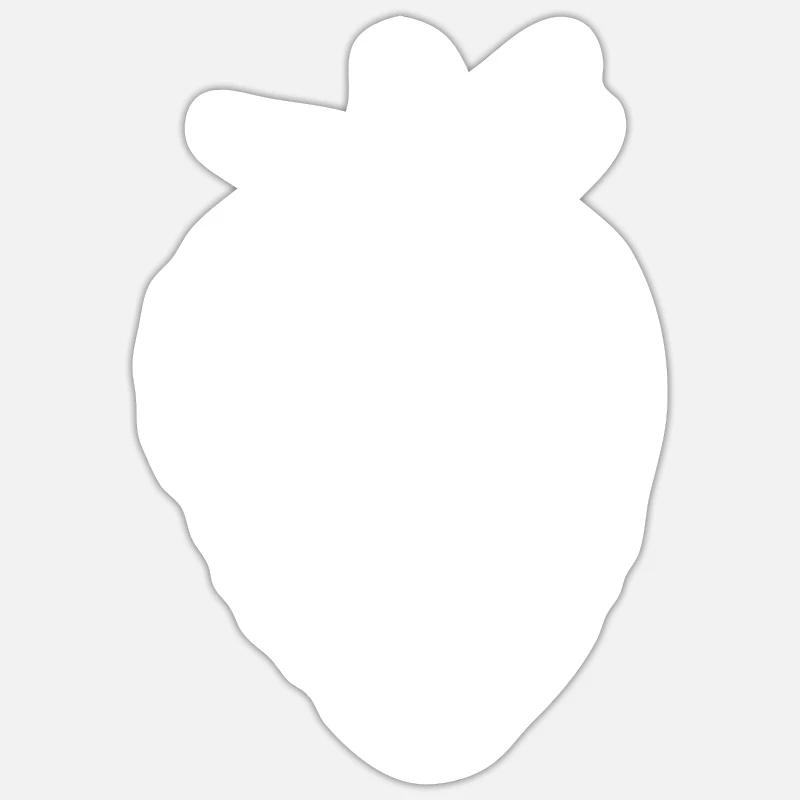 Erdbeere - Sticker Größe S (10 x 10 cm) - Mattweiß