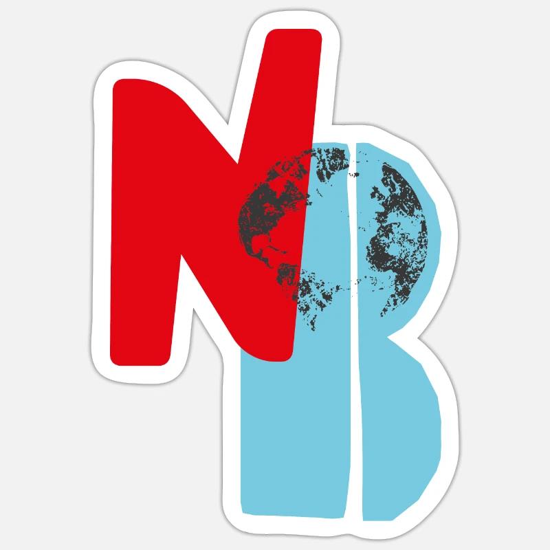 N O B II - Sticker taille S (10 x 10 cm) - blanc mat