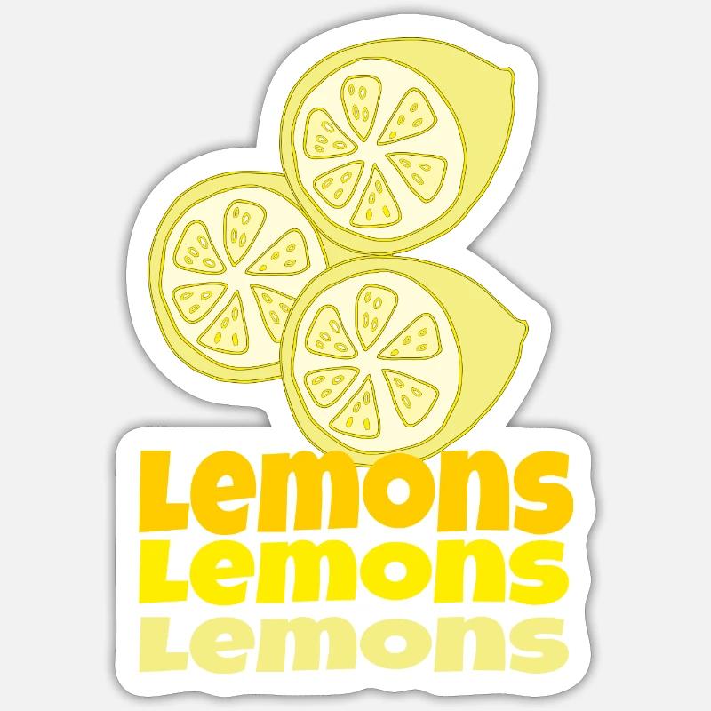 lemons - Sticker Größe S (10 x 10 cm) - Mattweiß