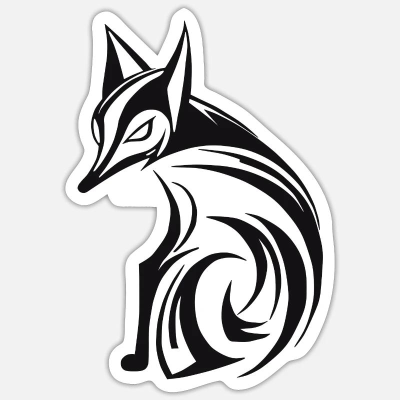 Cute Fox - Sticker size S (10 x 10 cm) - white matte