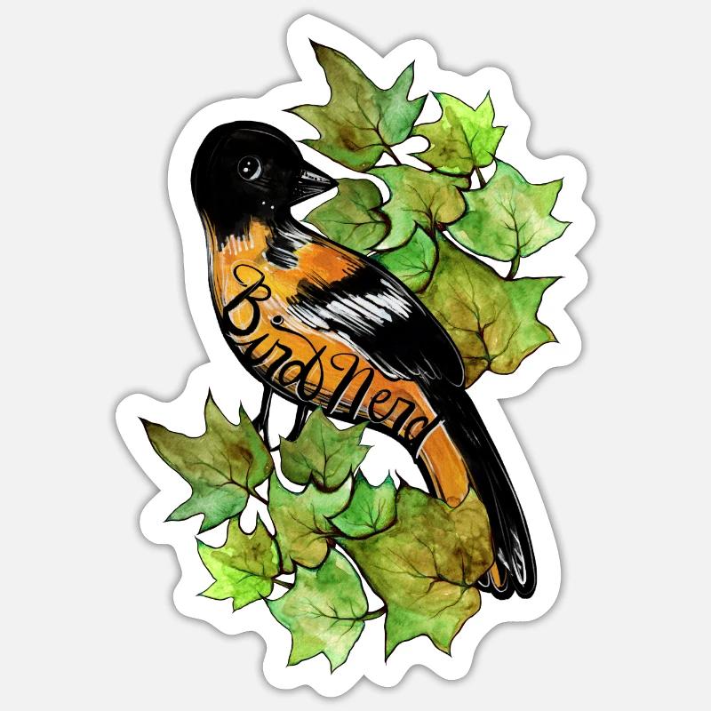 Vogel-Nerd - Sticker Größe S (10 x 10 cm) - Mattweiß