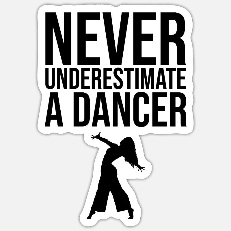 Dancing Dance Music - Sticker size S (10 x 10 cm) - white matte