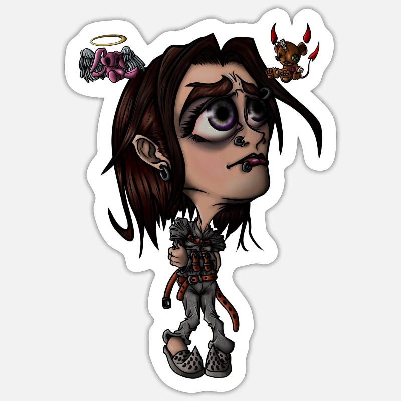 Libby - Sticker Größe S (10 x 10 cm) - Mattweiß