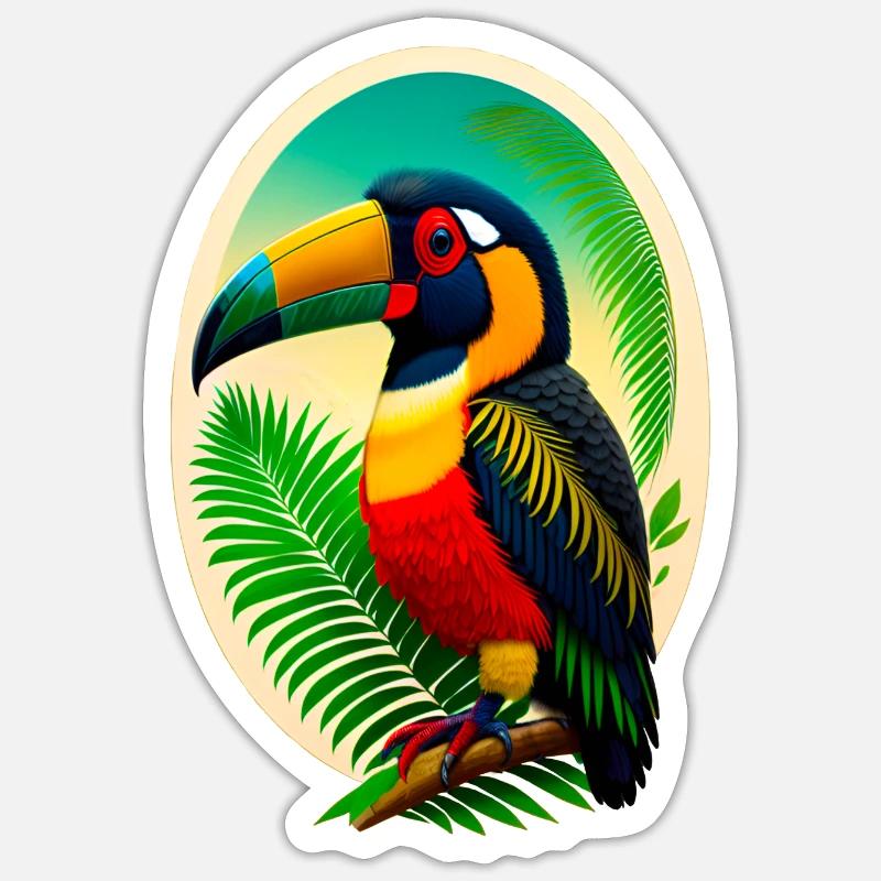 Tucan - Sticker size S (10 x 10 cm) - white matte