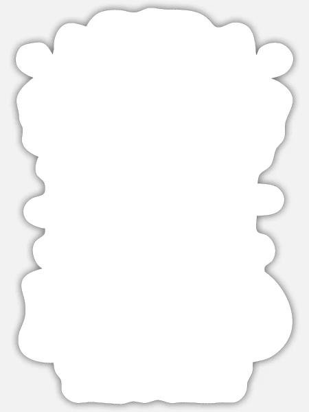 Streetfood Speisen Burger - Sticker Größe S (10 x 10 cm) - Mattweiß