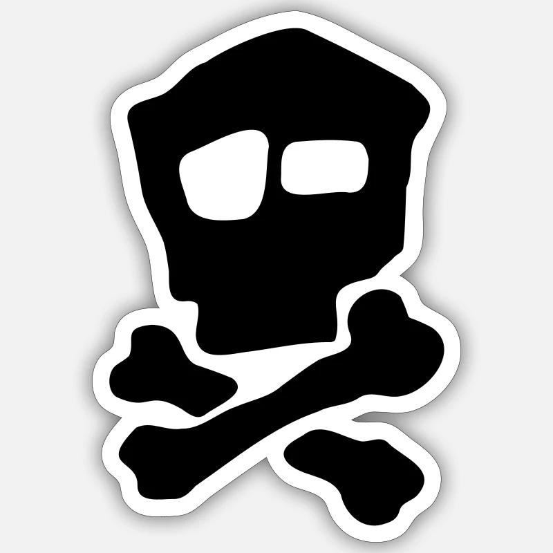 Totenkopf Sticker Größe S (10 x 10 cm)