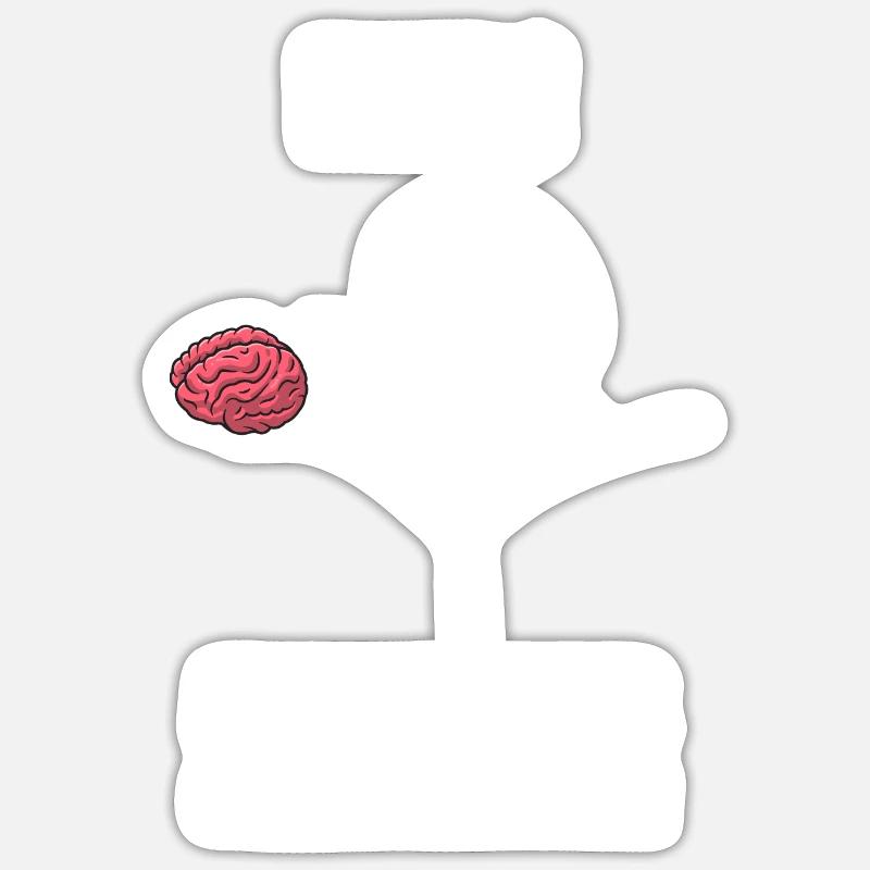 Hier dir ist da was runtergefallen - Sarkasmus - Sticker Größe S (10 x 10 cm) - Mattweiß